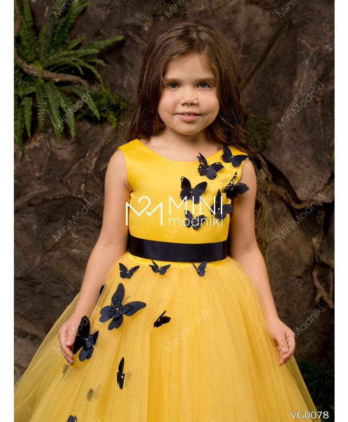 Платье пышное с бабочками желтое от Veronicaiko - 3